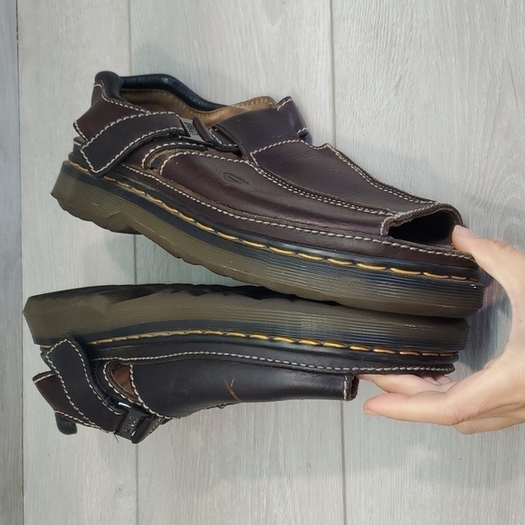 VintageDr.Martens Mens 9064 Y2K Leather Chunky Tractor Platform shoes Sandals - Picture 8 of 15